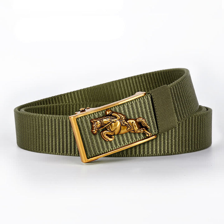 Ceinture en nylon à boucle automatique pour homme avec boucle automatique pour l'équitation