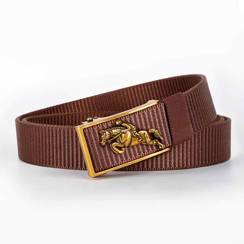 Ceinture en nylon à boucle automatique pour homme avec boucle automatique pour l'équitation