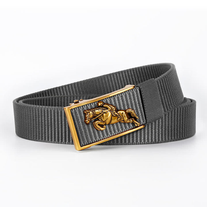 Ceinture en nylon à boucle automatique pour homme avec boucle automatique pour l'équitation