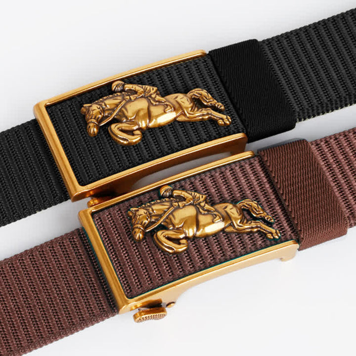Ceinture en nylon à boucle automatique pour homme avec boucle automatique pour l'équitation