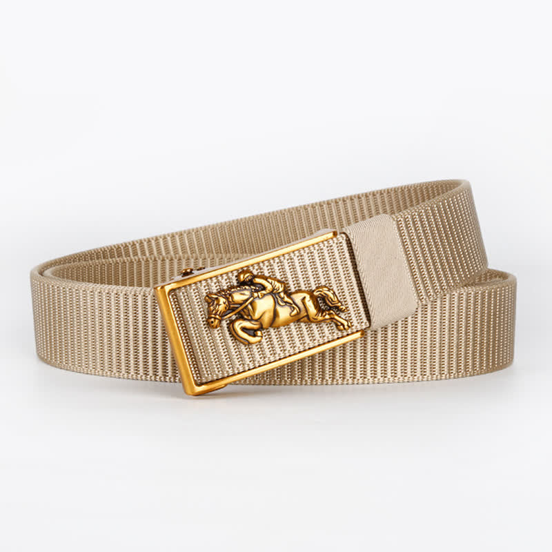 Ceinture en nylon à boucle automatique pour homme avec boucle automatique pour l'équitation