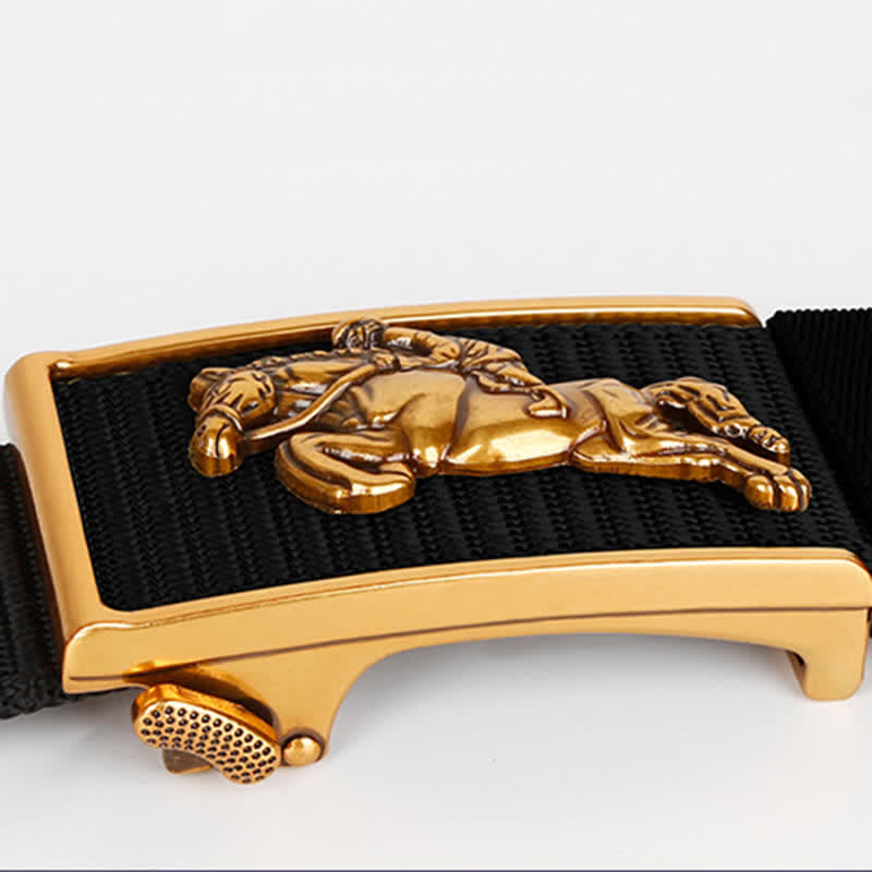 Ceinture en nylon à boucle automatique pour homme avec boucle automatique pour l'équitation