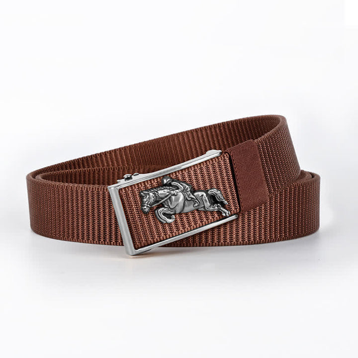 Ceinture en nylon à boucle automatique pour homme avec boucle automatique pour l'équitation