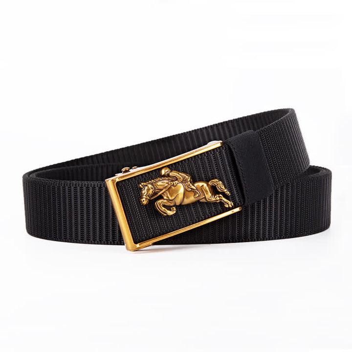 Ceinture en nylon à boucle automatique pour homme avec boucle automatique pour l'équitation
