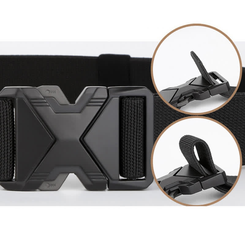 Ceinture tactique à boucle à dégagement rapide en nylon épais pour hommes