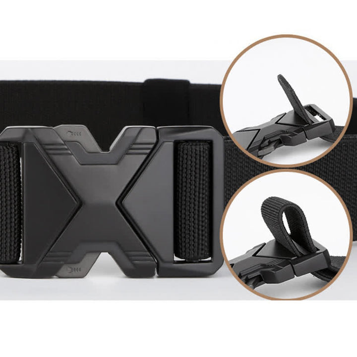 Ceinture tactique à boucle à dégagement rapide en nylon épais pour hommes
