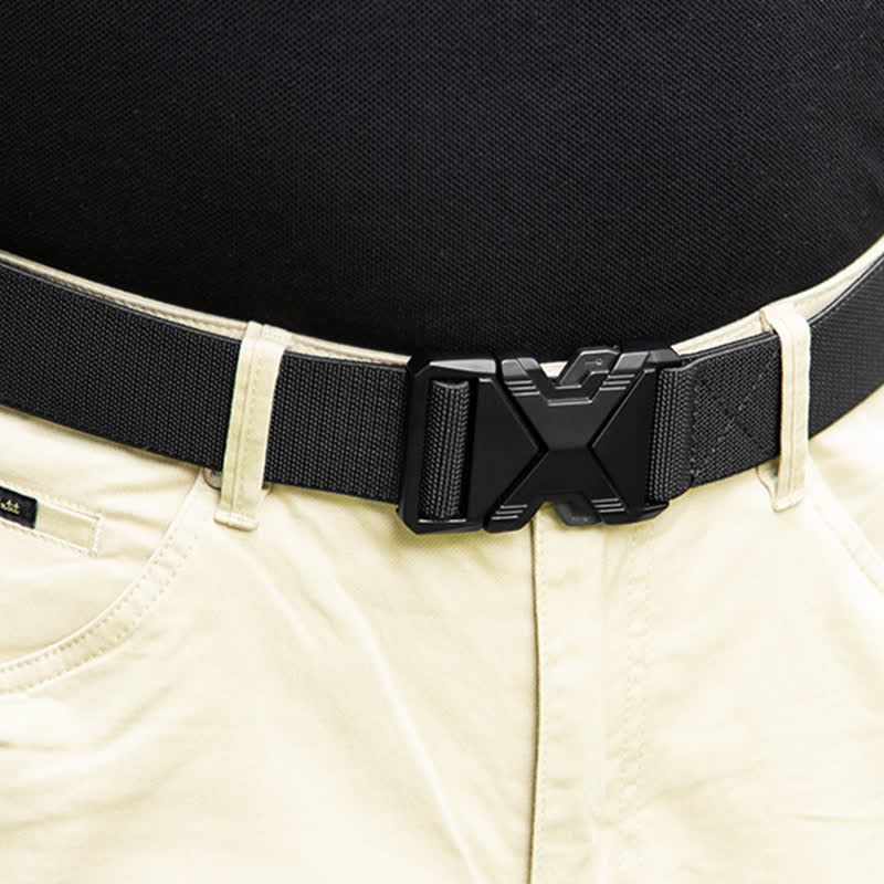 Ceinture tactique à boucle à dégagement rapide en nylon épais pour hommes