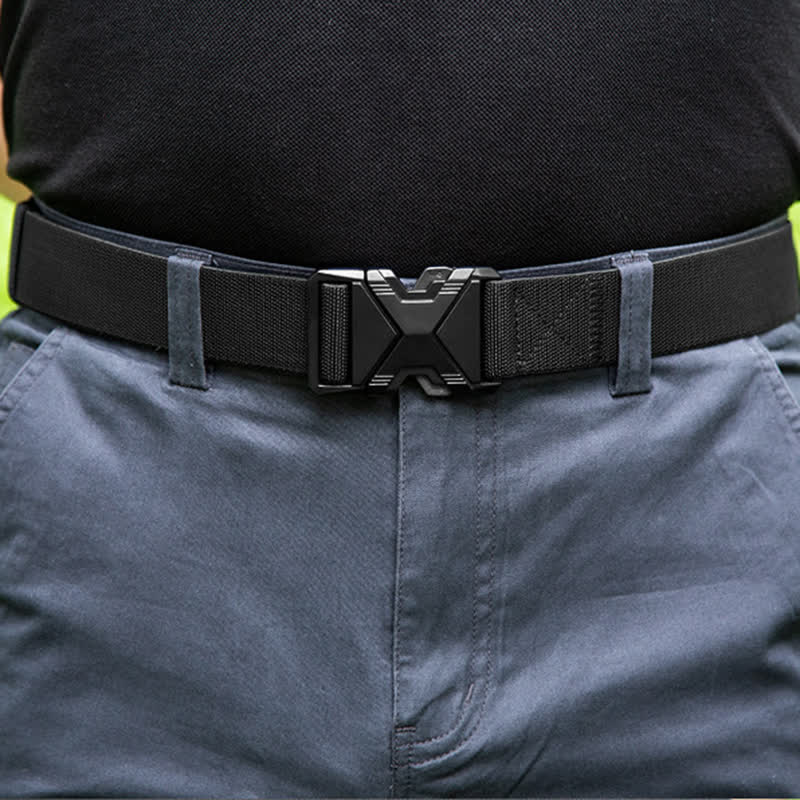 Ceinture tactique à boucle à dégagement rapide en nylon épais pour hommes