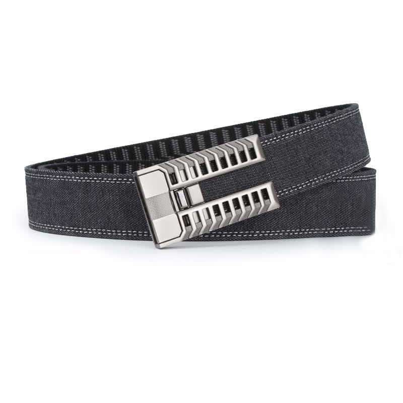 Ceinture en tissu denim à boucle automatique réglable pour homme