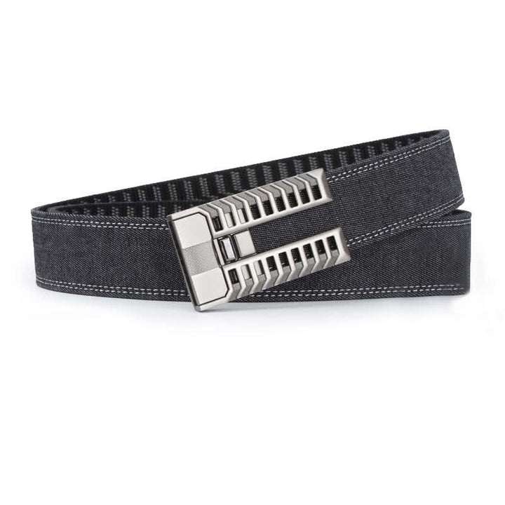 Ceinture en tissu denim à boucle automatique réglable pour homme