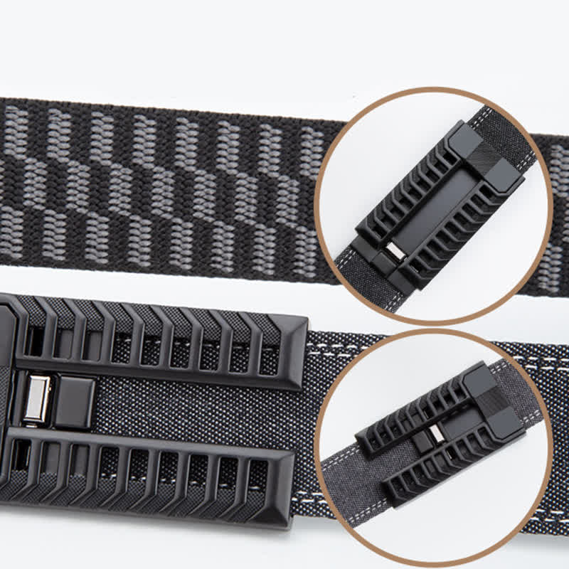 Ceinture en tissu denim à boucle automatique réglable pour homme
