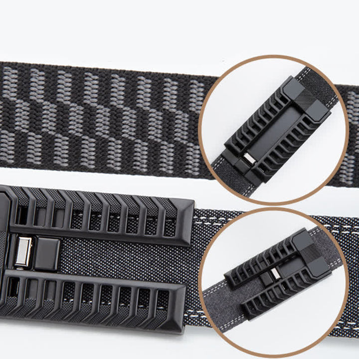 Ceinture en tissu denim à boucle automatique réglable pour homme