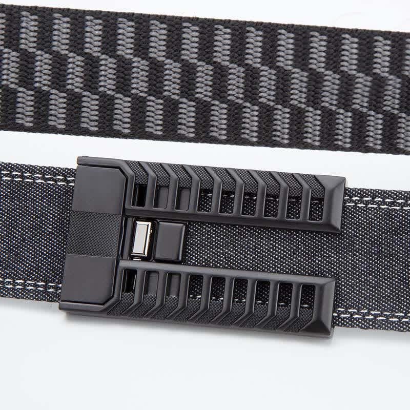 Ceinture en tissu denim à boucle automatique réglable pour homme