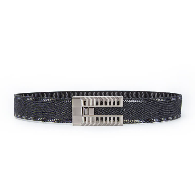 Ceinture en tissu denim à boucle automatique réglable pour homme