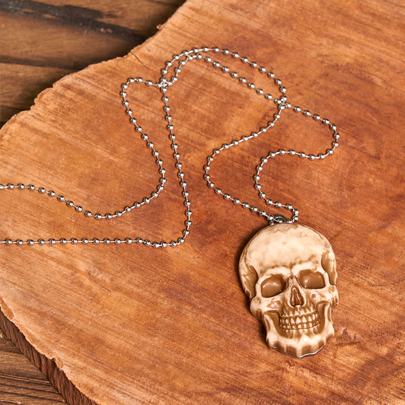 Ensemble de colliers et pendentifs tête de mort en or avec couteau caché et boucle de ceinture