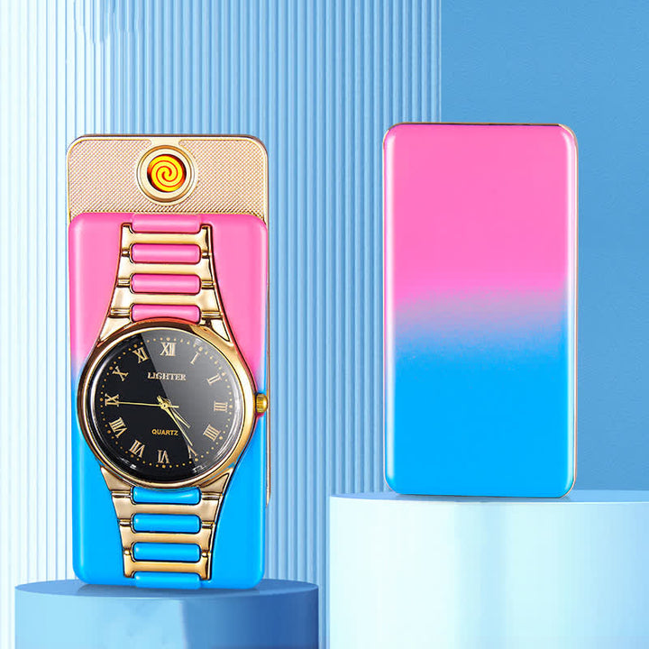 Briquet électrique rechargeable Creative Clock avec câble USB