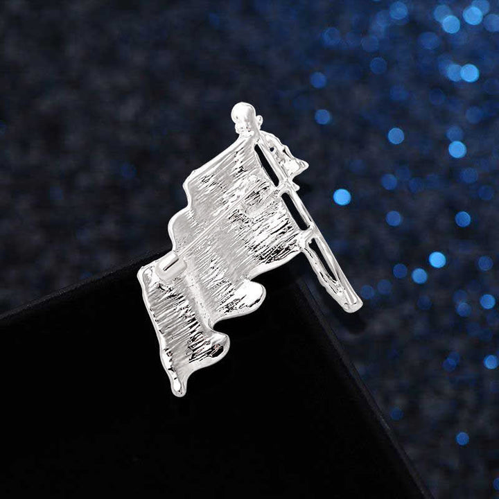 Broche en strass scintillant avec drapeau américain patriotique