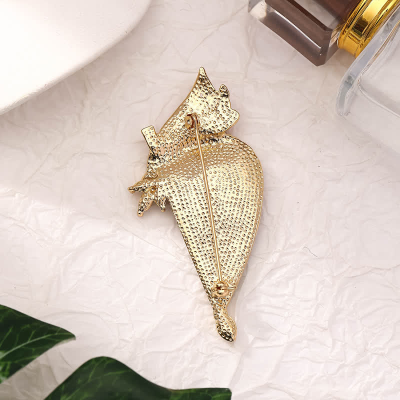 Broche patriotique en strass avec drapeau américain émaillé