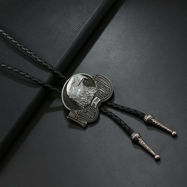 Cravate bolo en cuir Eagle King Of The Road