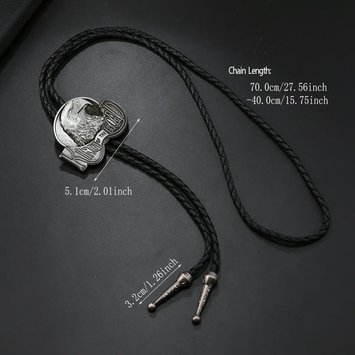 Cravate bolo en cuir Eagle King Of The Road