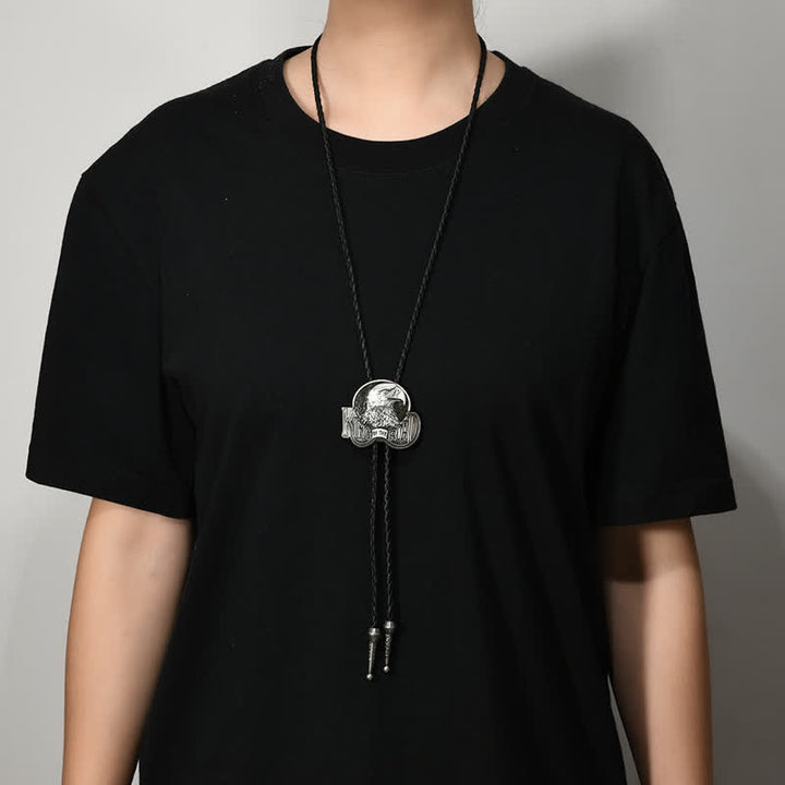 Cravate bolo en cuir Eagle King Of The Road