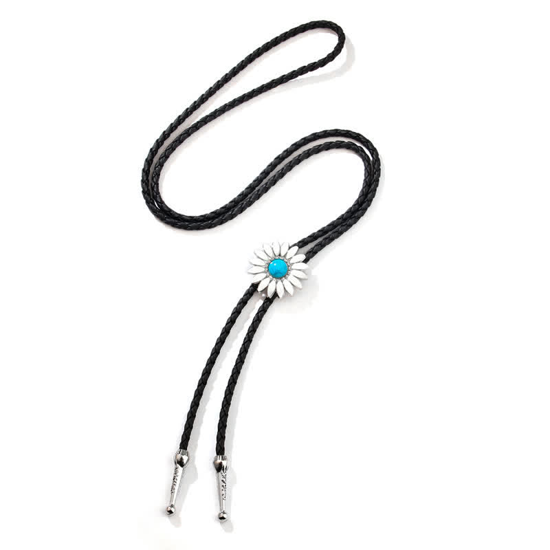 Pendentif en pierre précieuse artificielle Little Daisy Tournesol Bolo Tie