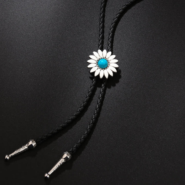Pendentif en pierre précieuse artificielle Little Daisy Tournesol Bolo Tie