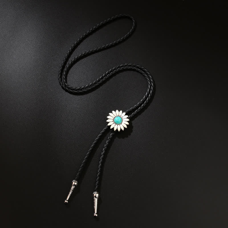 Pendentif en pierre précieuse artificielle Little Daisy Tournesol Bolo Tie