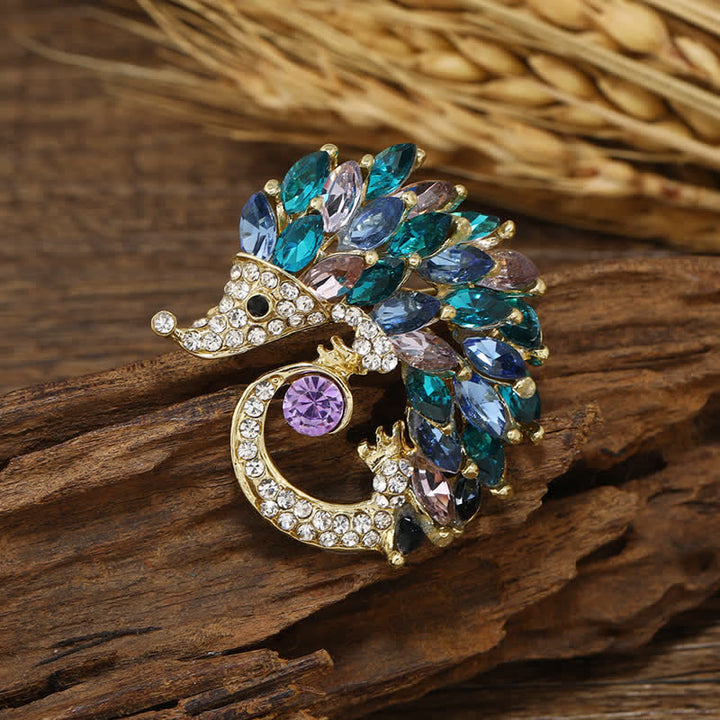 Broche Hérisson en Strass Multicolore