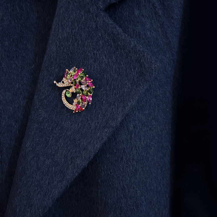 Broche Hérisson en Strass Multicolore