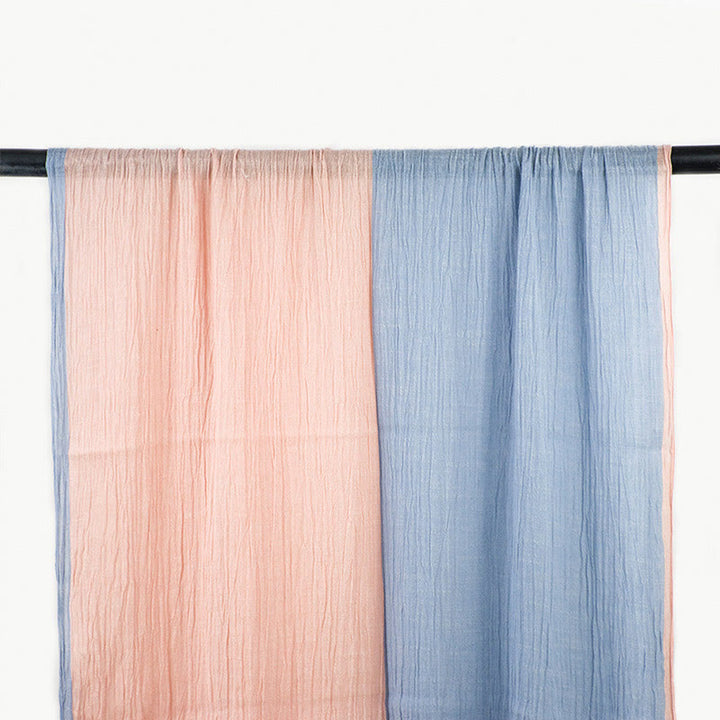 Écharpe fine et légère de style rétro à deux tons assortis - Rose et bleu - image 3