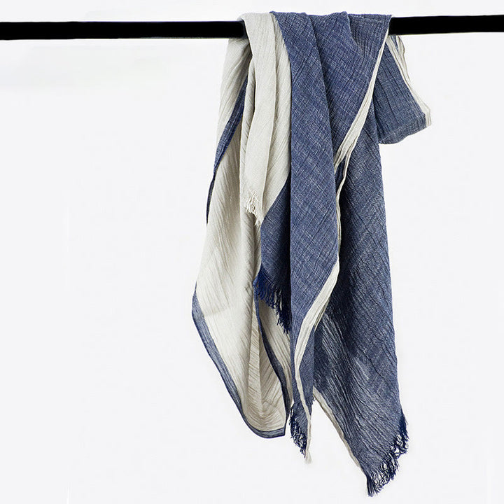 Écharpe fine et légère de style rétro à deux tons assortis