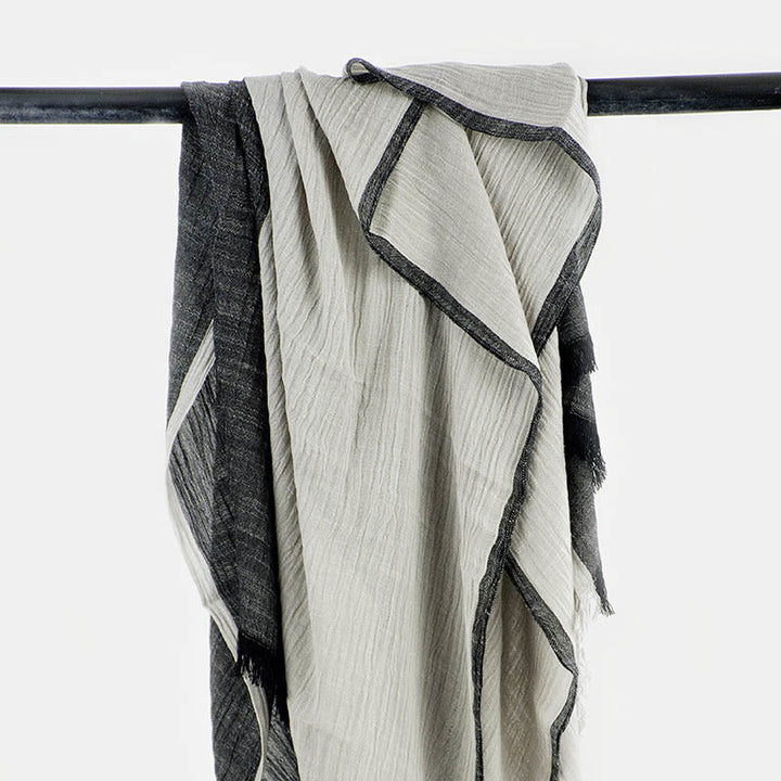 Écharpe fine d'été à plis assortis à trois tons - Style #10 - image 12