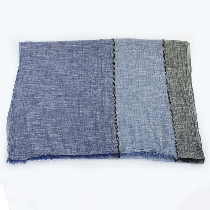 Écharpe fine d'été à plis assortis à trois tons - image 3