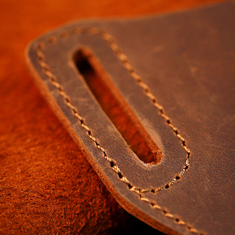 Sac ceinture à suspendre en cuir véritable pour téléphone portable