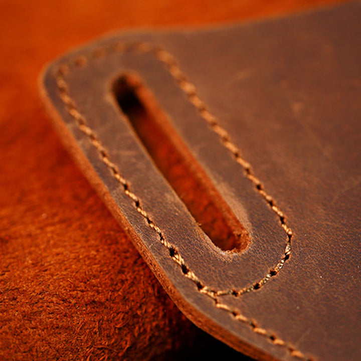 Sac ceinture à suspendre en cuir véritable pour téléphone portable