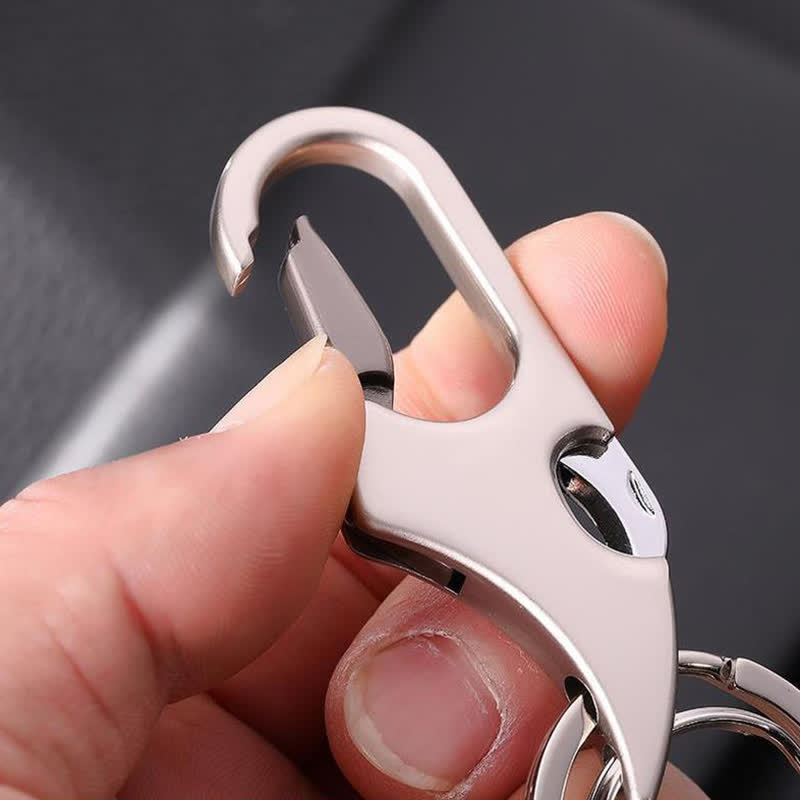 Mini couteau pliant multifonction 3 en 1 avec porte-clés