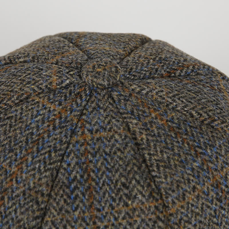 Casquette béret octogonale classique à chevrons et à carreaux Peaky Blinders