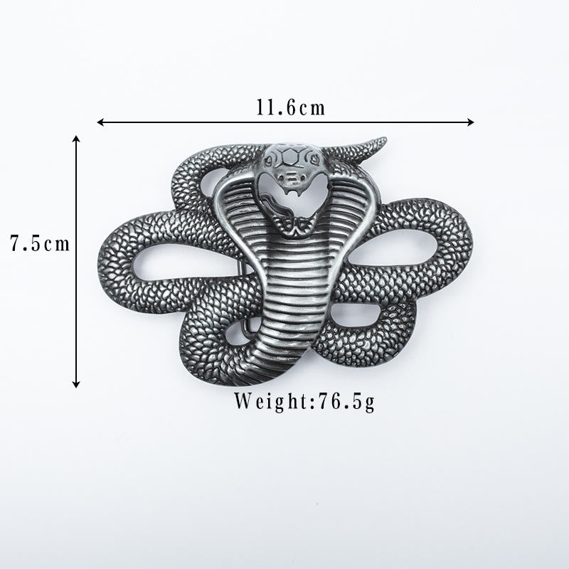 Ceinture en cuir cobra 3D vintage pour homme