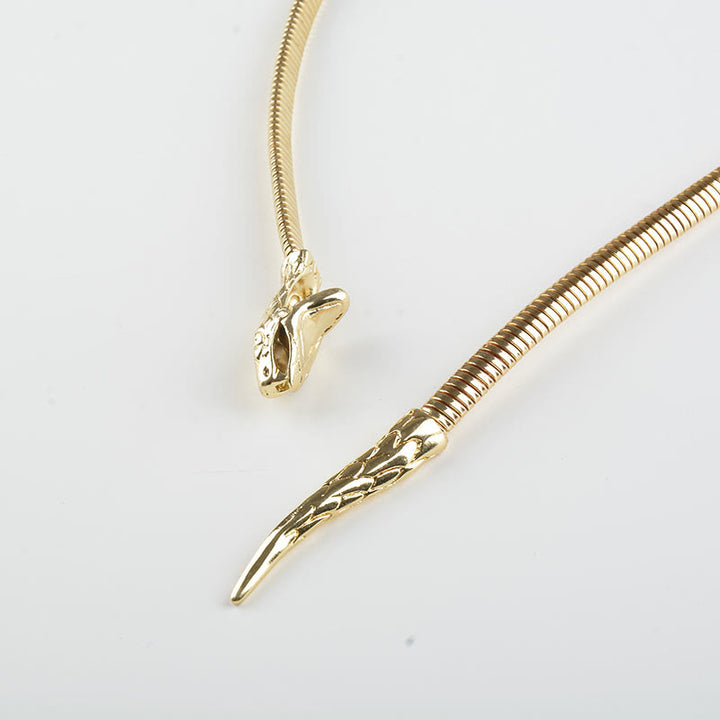 Ceinture en chaîne serpent en argent doré pour femme