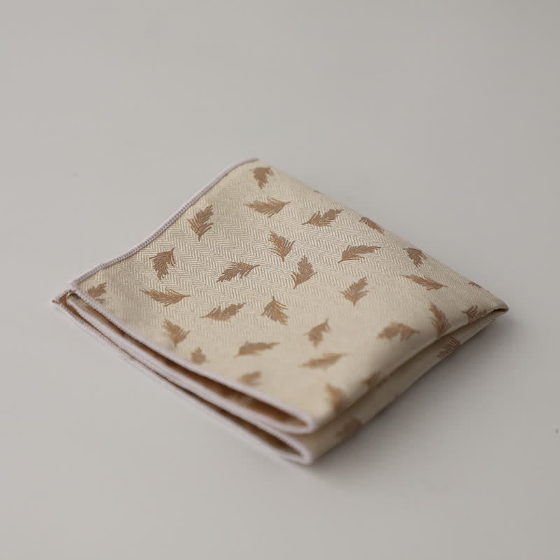 Pochette de costume à motif floral et feuilles artistiques pour homme