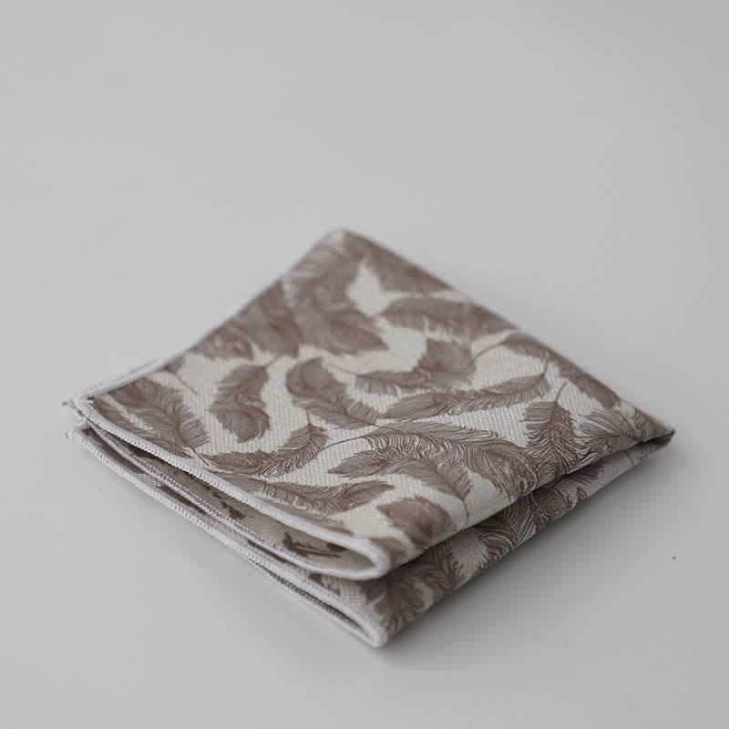 Pochette de costume à motif floral et feuilles artistiques pour homme
