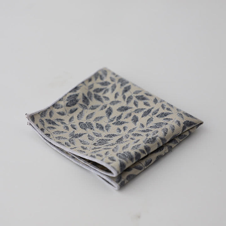 Pochette de costume à motif floral et feuilles artistiques pour homme