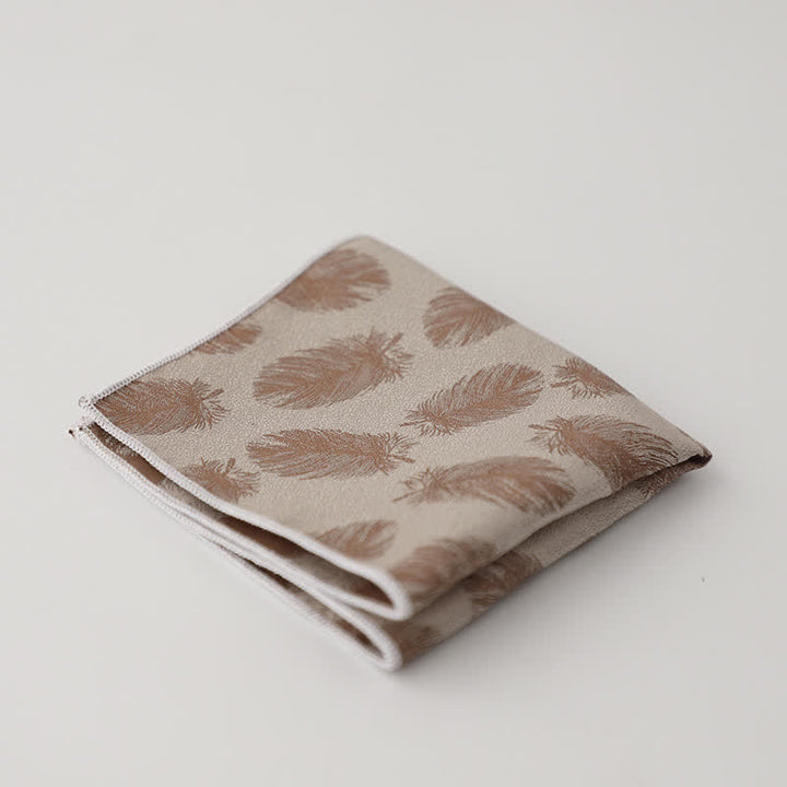 Pochette de costume à motif floral et feuilles artistiques pour homme