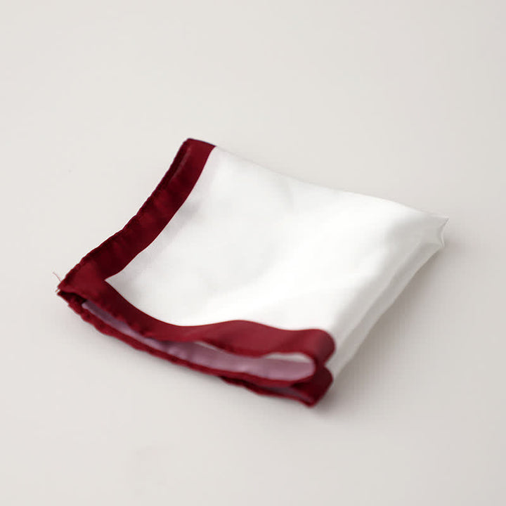 Pochette de costume de mariage blanche et colorée pour homme