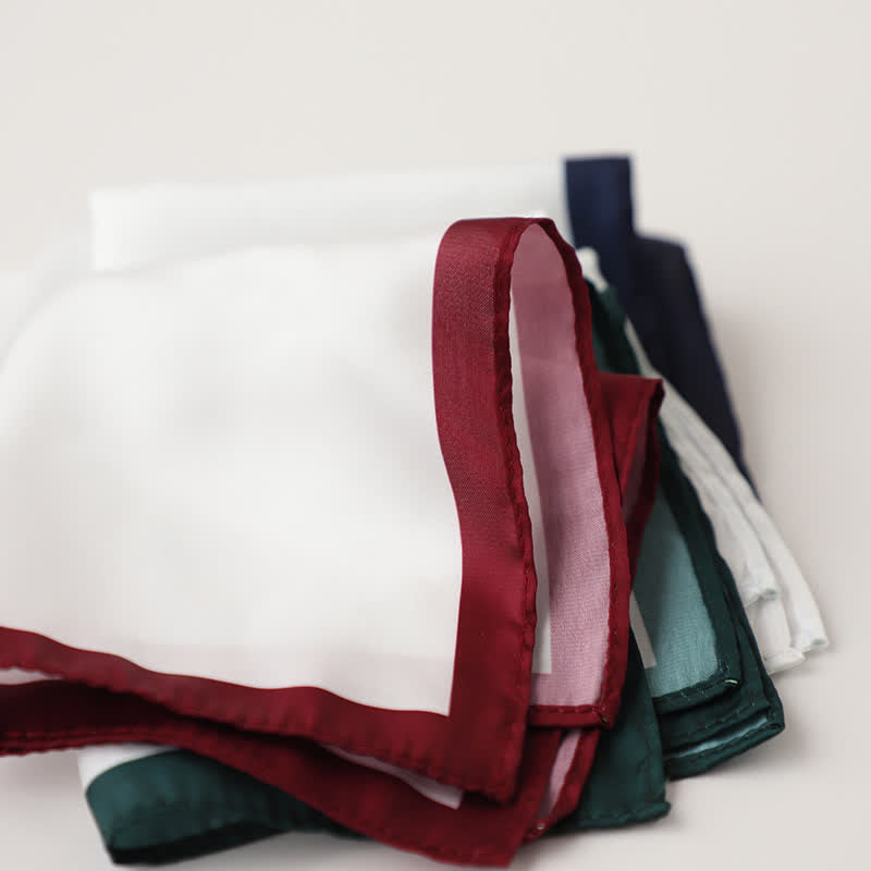 Pochette de costume de mariage blanche et colorée pour homme
