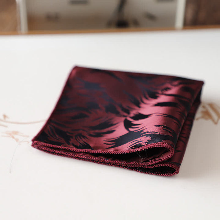 Pochette de costume élégante à motif floral rétro pour homme