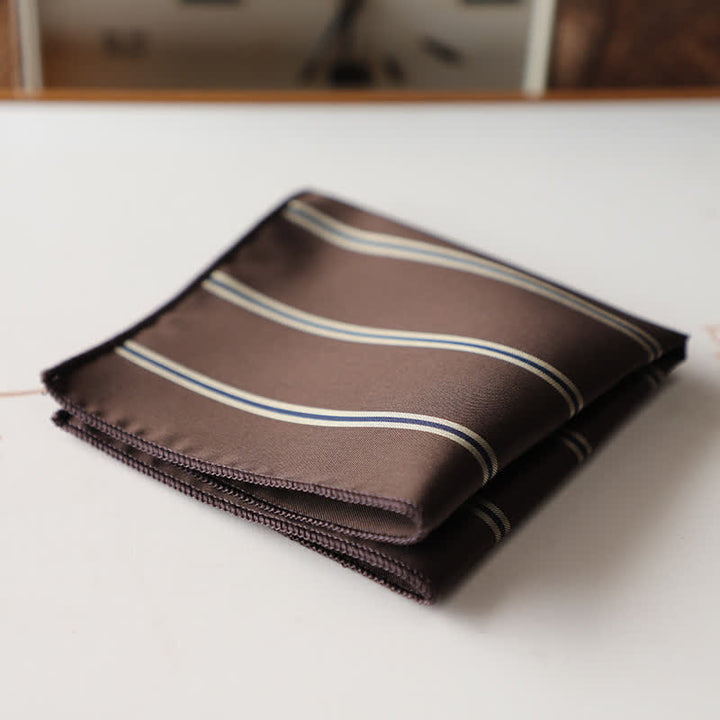 Pochette de costume élégante à motif floral rétro pour homme