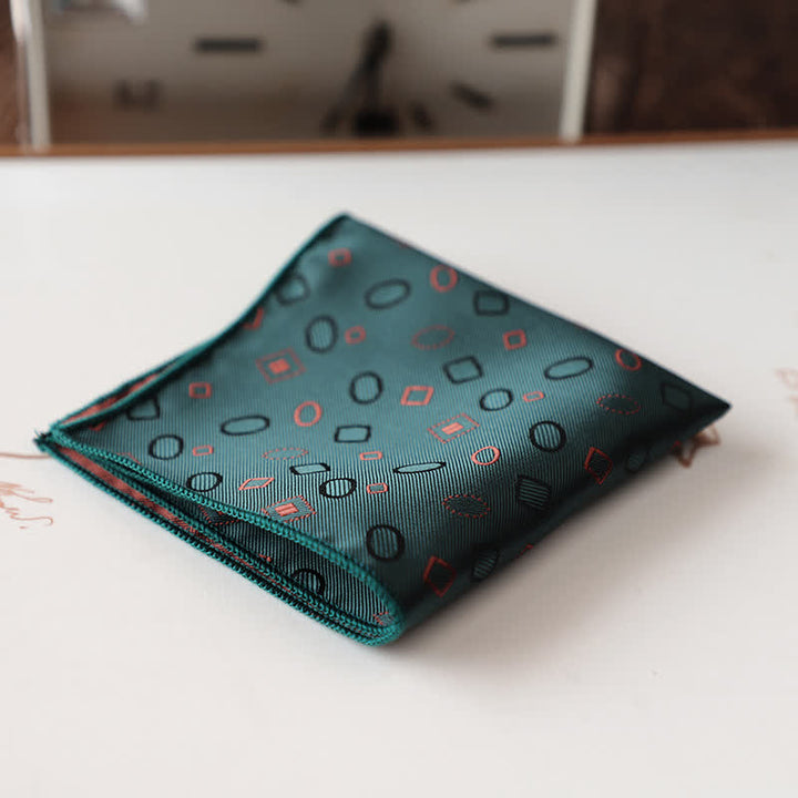 Pochette de costume élégante à motif floral rétro pour homme
