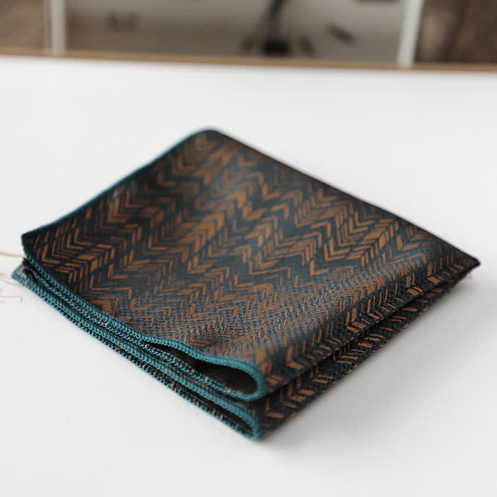 Pochette de costume élégante à motif floral rétro pour homme